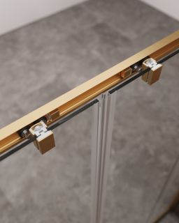 Душевая дверь CEZARES MOLVENO-BF-2-170-C-BORO-IV брашированное золото